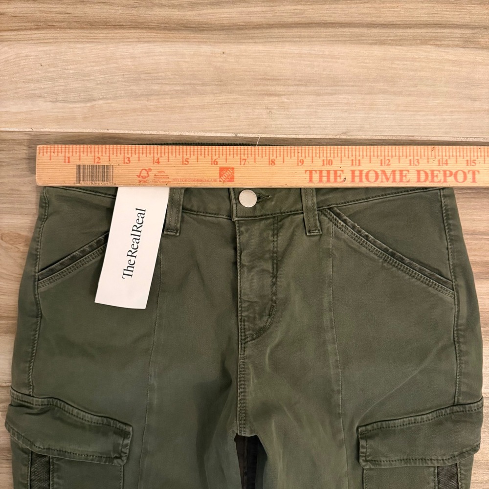 L'AGENCE Patton High Rise Skinny Cargo Pants Brigade Green Size 26 Zipper Ankle - Picture 7 of 7